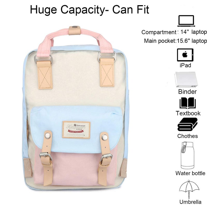 Himawari Girls Vintage Waterproof School Backpack, 14.9" Laptop Backpack for Women (HM-38#) - Image 4